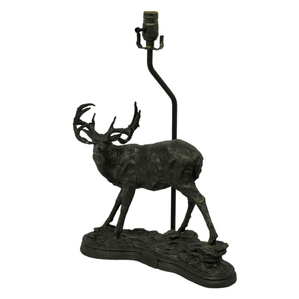 Last Glance Deer Table Lamp Hand Rubbed Bronzed Finish (NO SHADE)